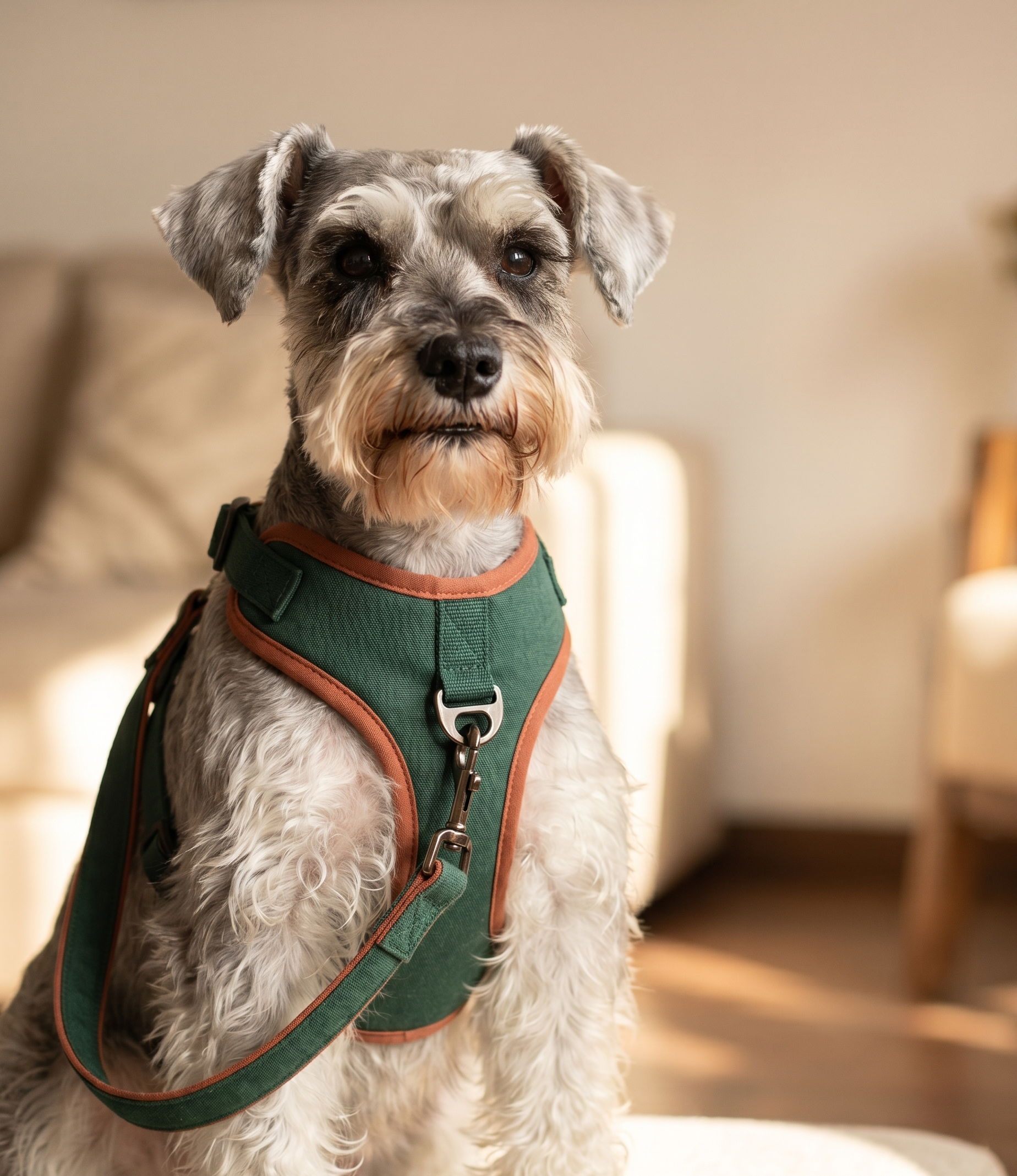 Schnauzer con accesorio bordado Huella Kin